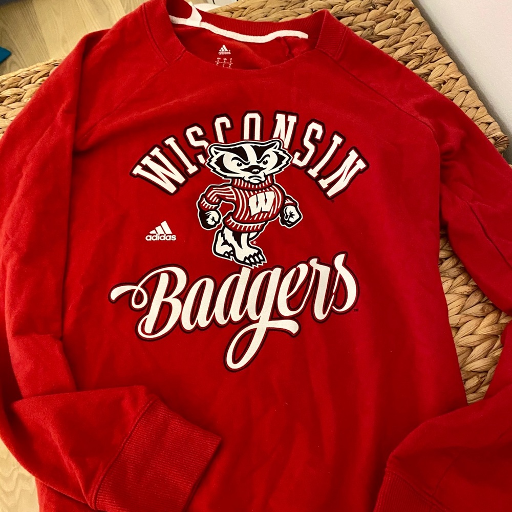 Wisconsin Badgers Adidas Sweatshirt - Picture 4 of 5